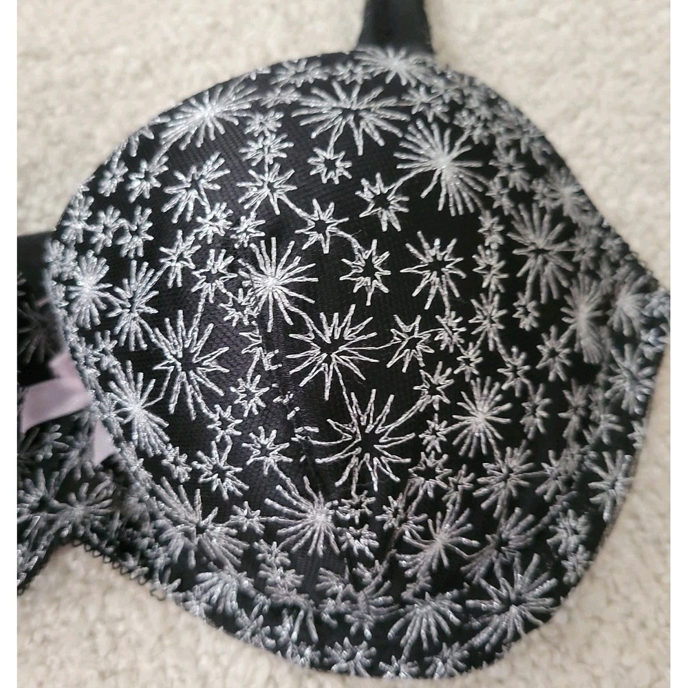 Victoria's Secret Dream Angels Bra 34D Black Silver Sparkle Wired Pretty EUC - Picture 2 of 16
